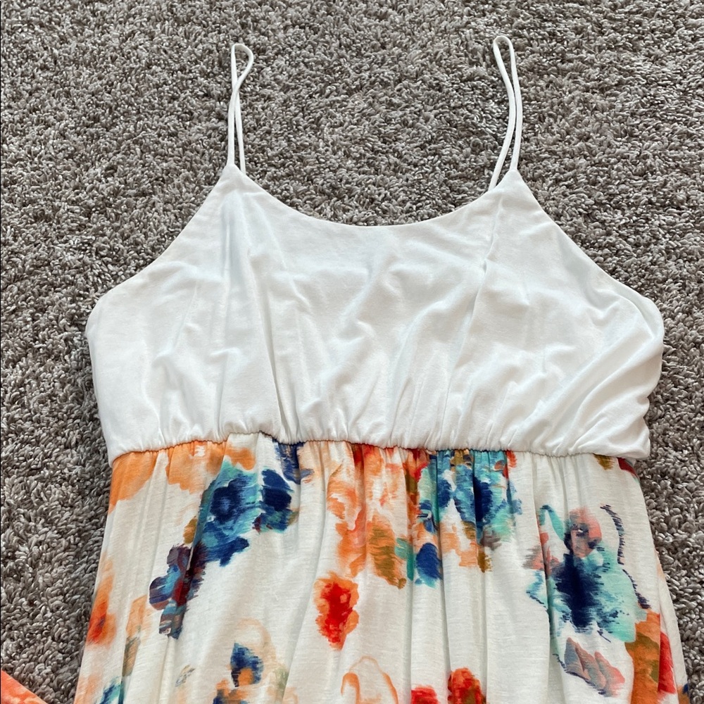 Floral Print Maxi Dress Spaghetti Straps - Picture 3 of 6